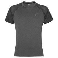 asics lite show short sleeve tee mens dark grey heather