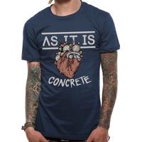 as it is concrete unisex x large t shirt blue