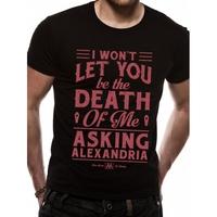 asking alexandria death of me unisex small t shirt black