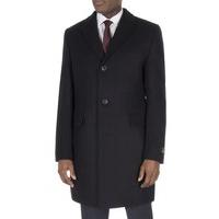 Aston & Gunn Navy Melton Tailored Fit Overcoat 44R Navy
