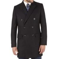 Aston & Gunn Navy Double Breasted Overcoat 36R Navy