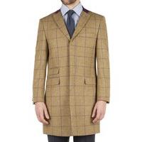 Aston & Gunn Green Check Country Style Overcoat 36R GREEN