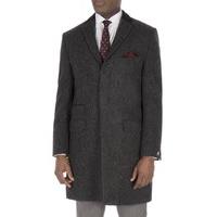 Aston & Gunn Charcoal Herringbone Tailored Fit Scottie 36R Charcoal