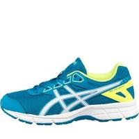 Asics Boys Gel Galaxy 9 Neutral Running Shoes Blue Jewel/White/Safety Yellow