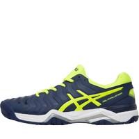 Asics Mens Gel Challenger 11 Tennis Shoes Indigo Blue/Safety Yellow/Silver