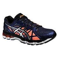 asics gel luminus running shoes mens deep cobaltsilvershocking orange