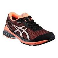 Asics GT-1000 5 G-TX Running Shoes - Womens - Black/Silver/Flash Coral