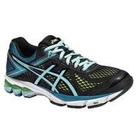 Asics GT-1000 4 Running Shoes - Womens - Black/Pool Blue/Flash Yellow