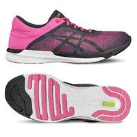 asics fuzex rush ladies running shoes pinkblack 4 uk