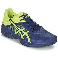 asics gel s0lution speed 3 mens tennis trainers shoes in blue