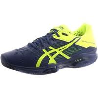 asics gelsolution speed 3 clay 4907 mens tennis trainers shoes in blac ...