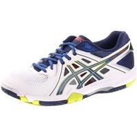 asics geltask 0142 mens indoor sports trainers shoes in white
