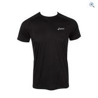 asics short sleeve mens running top size m colour black