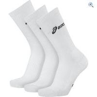 asics crew socks 3 pack size s colour white