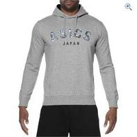 asics mens camou logo hoodie size s colour heather grey