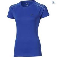 Asics Women\'s Stripe SS Top - Size: L - Colour: BLUE PURPLE