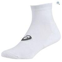 asics quarter socks 3 pair pack size m colour white