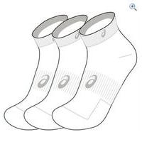 asics ped socks 3 pair pack size m colour white