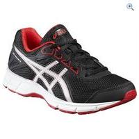 asics gel galaxy 9 gs kids running shoes size 6 colour black silv red