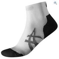 asics cushioning socks 2 pair pack size m colour white and black