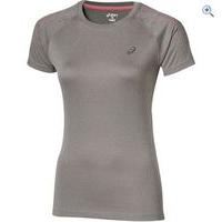 Asics Women\'s Stripe SS Top - Size: L - Colour: SHARK HEATHER