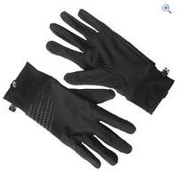 asics basic running gloves size m colour black silver