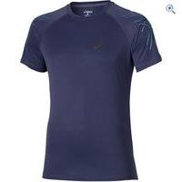 Asics Men\'s Stripe SS Top - Size: S - Colour: DEEP COBALT