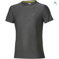 asics mens short sleeve top size s colour dark grey