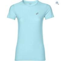 asics womens ss top size s colour aqua splash