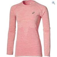 asics womens seamless long sleeve tee size xs colour peach melba