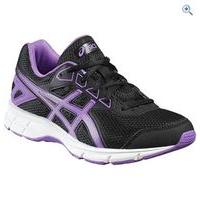 asics gel galaxy 9 gs kids running shoes size 3 colour black white