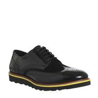 Ask the Missus Coco Wedge Sole Brogue BLACK LEATHER SUEDE