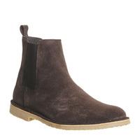 Ask the Missus Danish Chelsea Boot CHOCOLATE SUEDE NATURAL SOLE