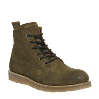 Ask the Missus Eton Wedge Lace Boot KHAKI SUEDE