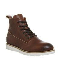 Ask the Missus Eton Wedge Lace Boot BROWN LEATHER