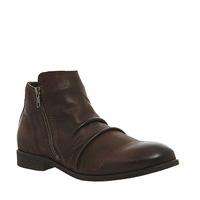 Ask the Missus Blame Game Zip Boot BROWN WASHED LEATHER