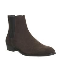 Ask the Missus Far West Cuban Boots BROWN SUEDE