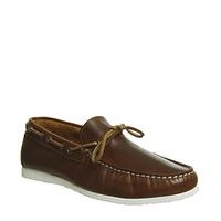 Ask the Missus Draft Boat Shoe BROWN LEATHER