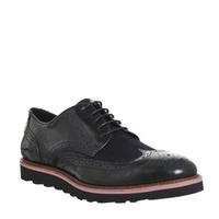 Ask the Missus Coco Wedge Sole Brogue NAVY LEATHER SUEDE