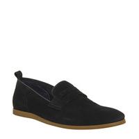 ask the missus eastside penny loafer navy suede