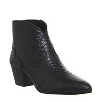 Ash Hurican Ankle Boot BLACK SNAKE LEATHER