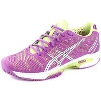 Asics Womens Gelsolution Speed 2 Clay 3693 Fioletsrebrnyzielony women\'s Tennis Trainers (Shoes) in Purple