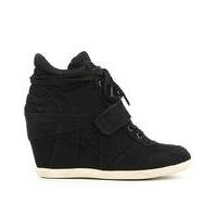 Ash Black Denim Wedge High Top Trainers