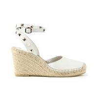 Ash White Studded Wedge Espadrille