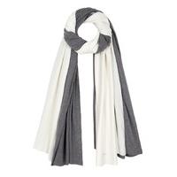 Asquith Bamboo Scarf - Pale Grey & Ivory