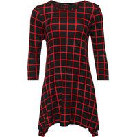 Aspen Contrast Square Swing Dress - Red