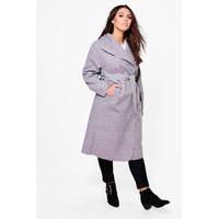 ashley belted wool look coat silver