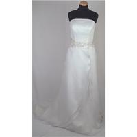 ashley love strapless a line wedding dress size 14