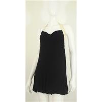 ASOS Black Dress Size 10 Featuring A White Bow Halter Neck