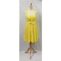 asos size 12 buttercup yellow fully lined dress asos size 12 yellow kn ...